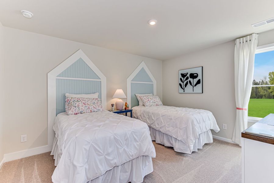 Generously sized secondary bedrooms designed to adapt