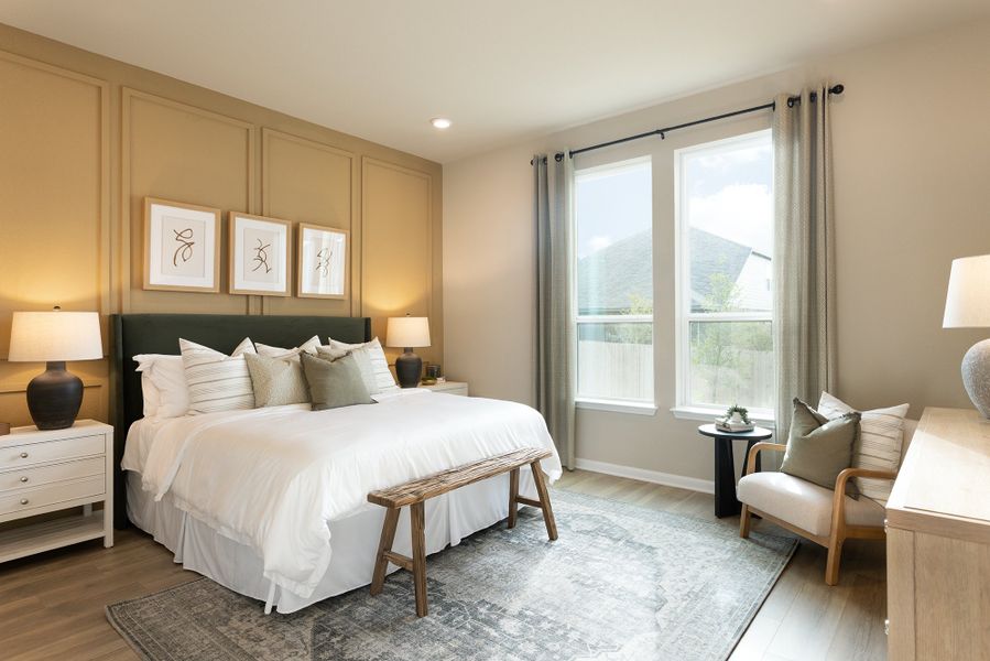 Furnished interior in a model home at Bricewood in Helotes (Image 8).