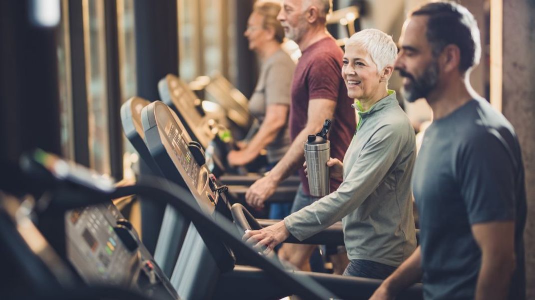 Adults in a fitness center