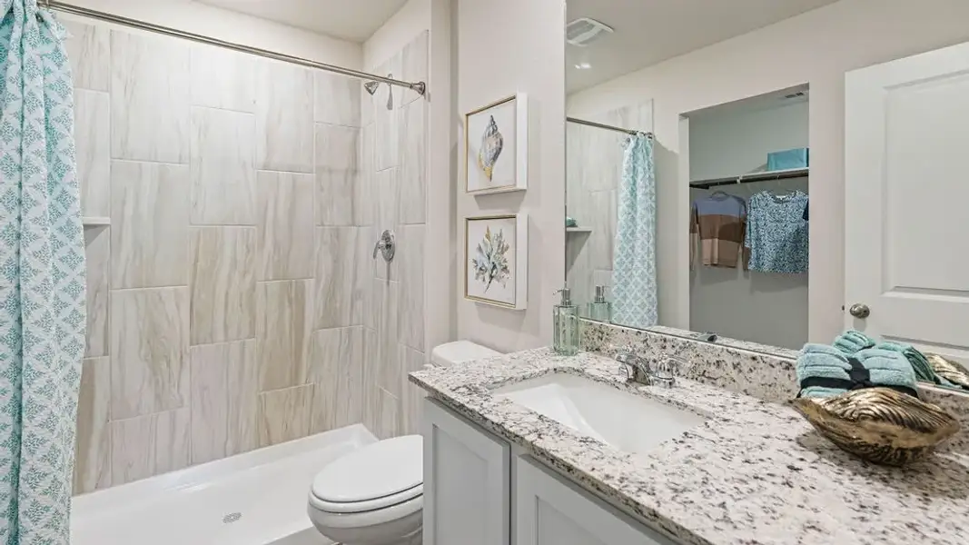Furnished interior in a model home at Fisher's Cove in Aransas Pass (Image 14).