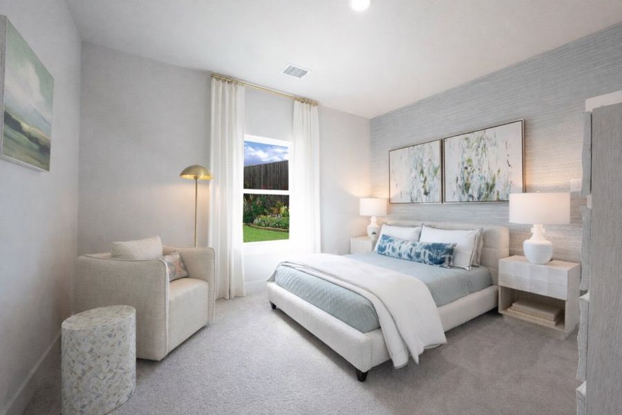 Furnished interior in a model home at The Meadows in Denton (Image 34).