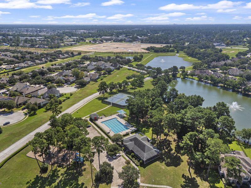 Aerial view of the Trinity Grove community in Spring, TX, showing layout and nearby surroundings (Image 10).