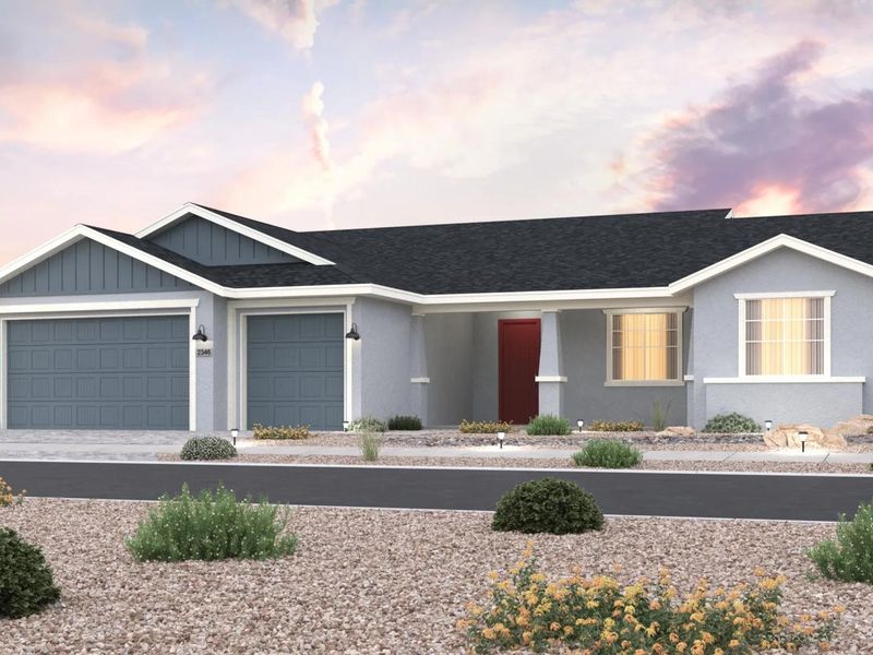 Front exterior of a home in the Morningstar community, located in Prescott Valley, AZ (Image 12).