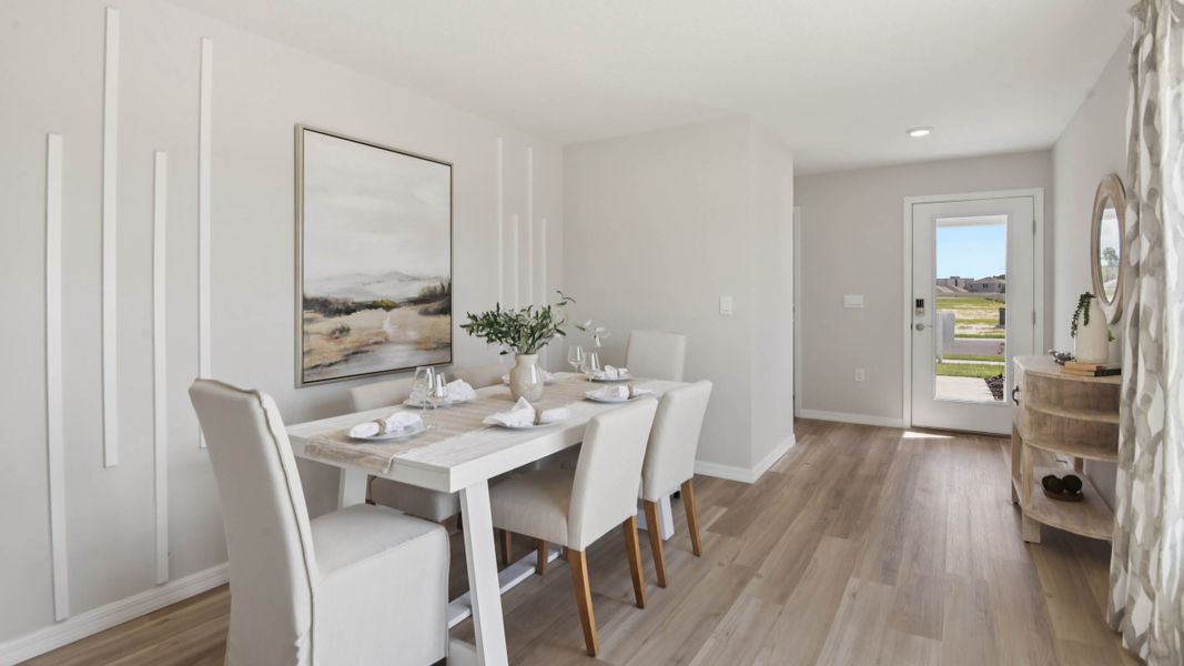 Furnished interior in a model home at Ocala Crossings South in Ocala (Image 6).