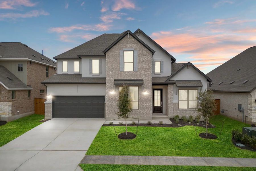 Front exterior of a home in the Parmer Ranch community, located in Georgetown, TX (Image 18).