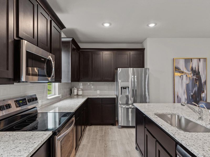 Furnished interior in a model home at Hannah Heights in Seguin (Image 11).