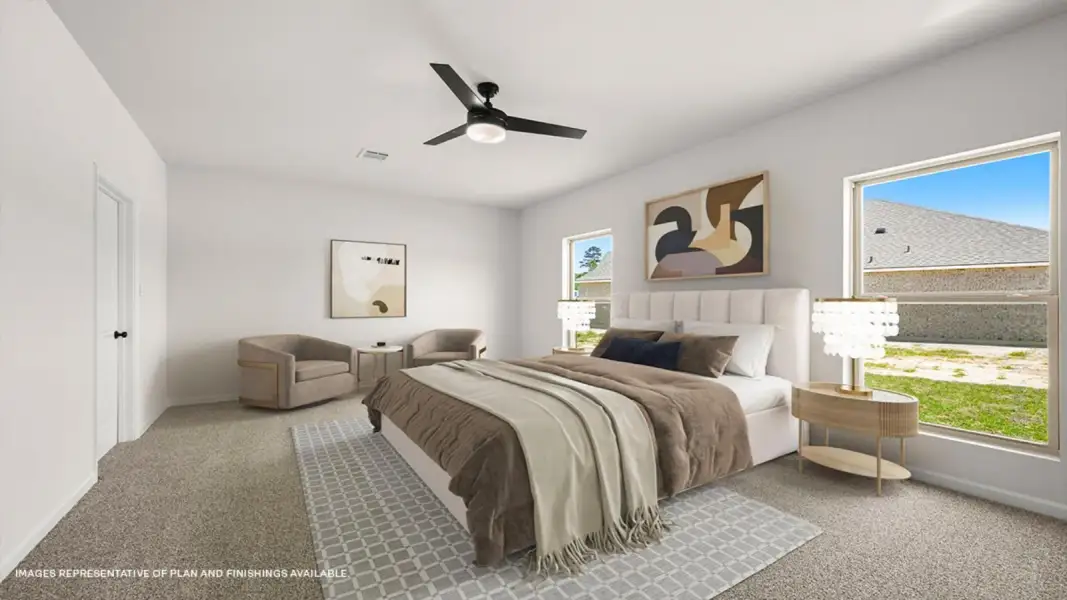 Furnished interior in a model home at Brookwater in Texas City (Image 3).