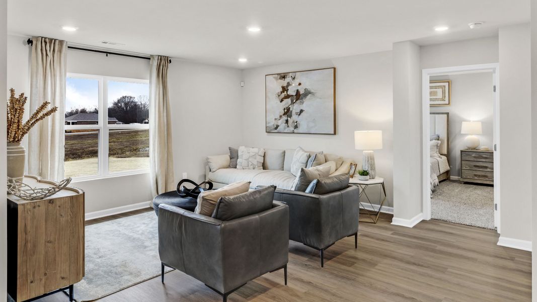 Furnished interior in a model home at Bailey Park in Fayetteville (Image 18). Furnished interior in a model home at Bailey Park in Fayetteville (Image 18).