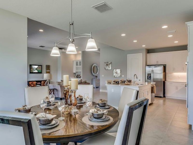 Furnished interior in a model home at High Pointe in Vero Beach (Image 63).