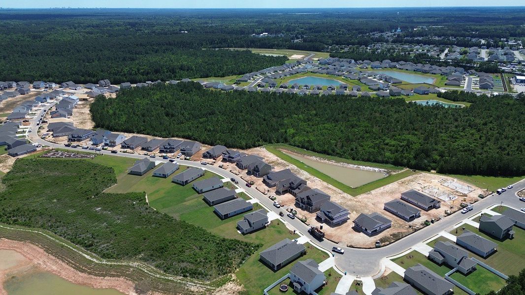 Aerial view of the Brunswick Plantation community in Ash, NC, showing layout and nearby surroundings (Image 13).
