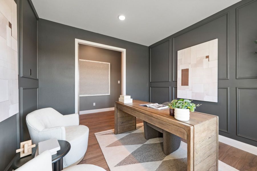 Furnished interior in a model home at Clearview Ranch in Royse City (Image 7).