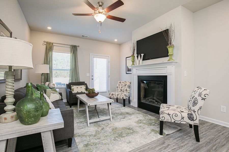 Furnished interior in a model home at The Cottages of Silvertown in Thomaston (Image 28).