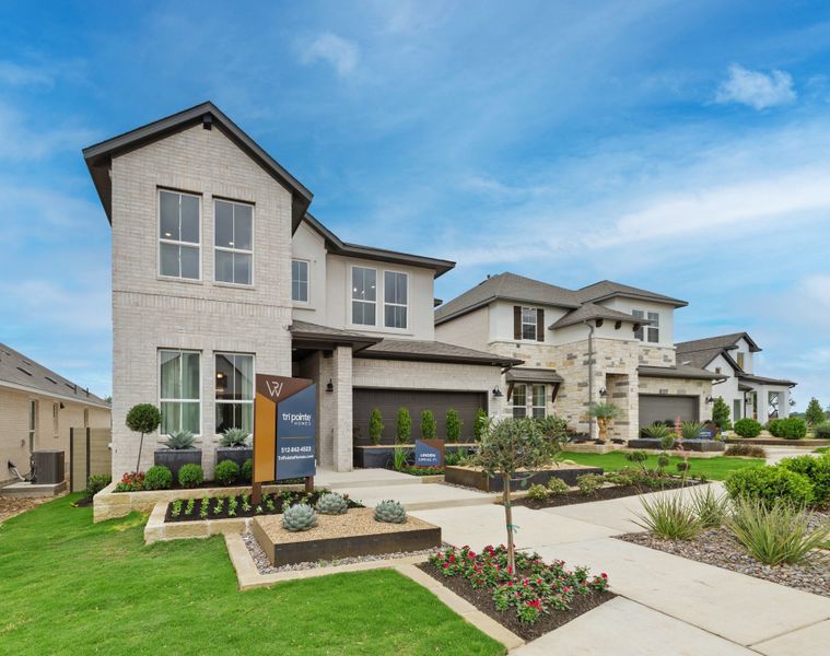 Front exterior of a home in the Wolf Ranch community, located in Georgetown, TX (Image 3).