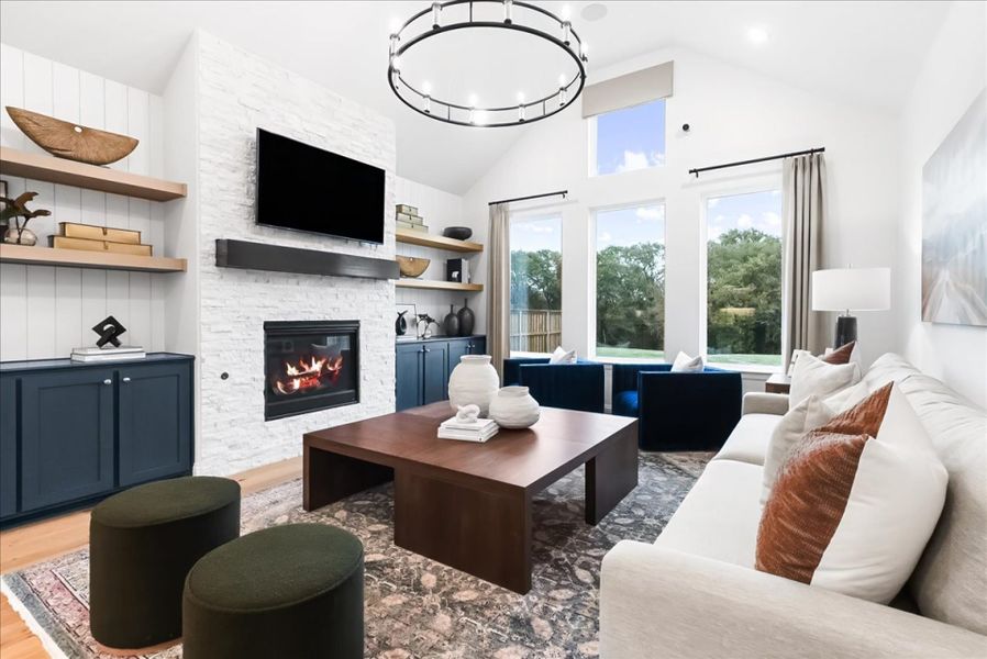 Furnished interior in a model home at The Reserve at Spiritas Ranch in Little Elm (Image 8).