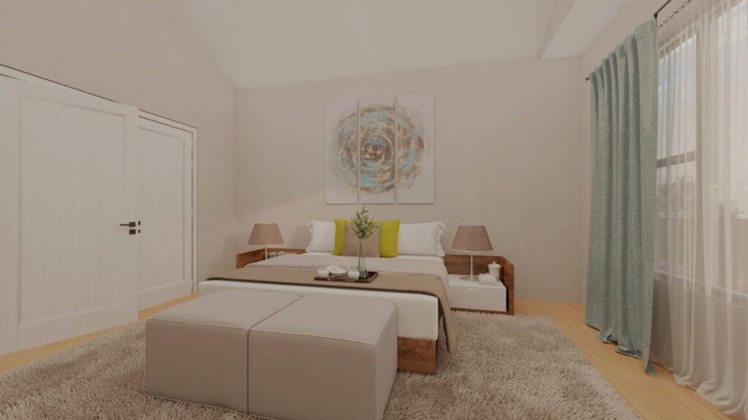 Furnished interior in a model home at Harrington Villages in Houston (Image 11).