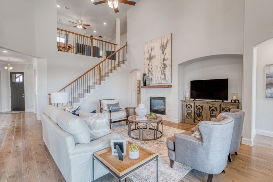 Furnished interior in a model home at Lovers Landing in Forney (Image 11).