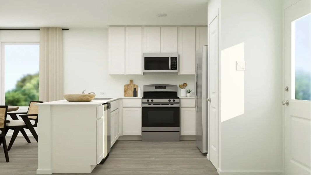 Furnished interior in a model home at Winfield Park: Belmar in Hutto (Image 12).