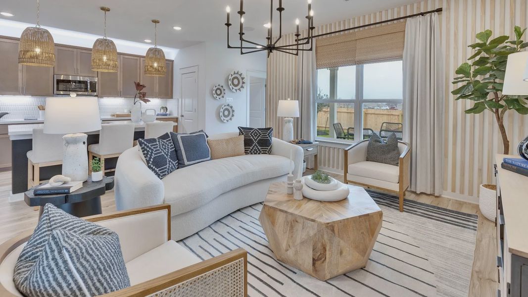 Furnished interior in a model home at Calumet in Jarrell (Image 7).