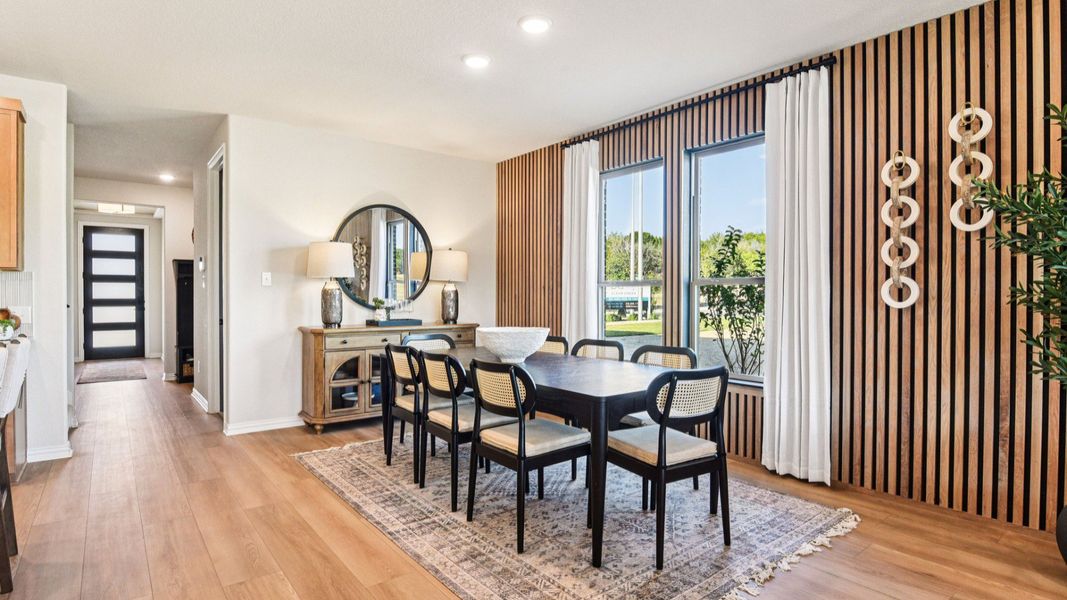 Furnished interior in a model home at Clear Creek in New Braunfels (Image 9).