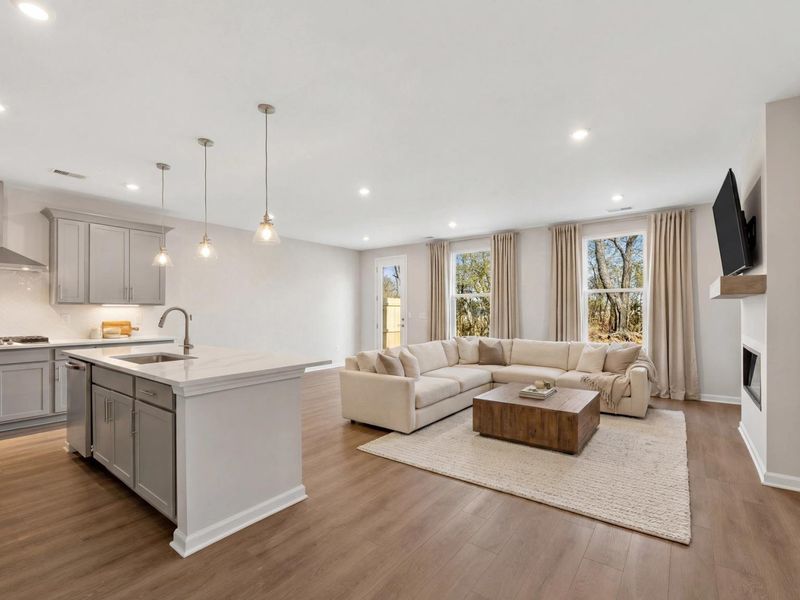 Furnished interior in a model home at Lake Shore in Winder (Image 21).