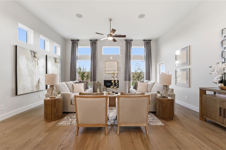 Furnished interior in a model home at Ashland in Angleton (Image 31).