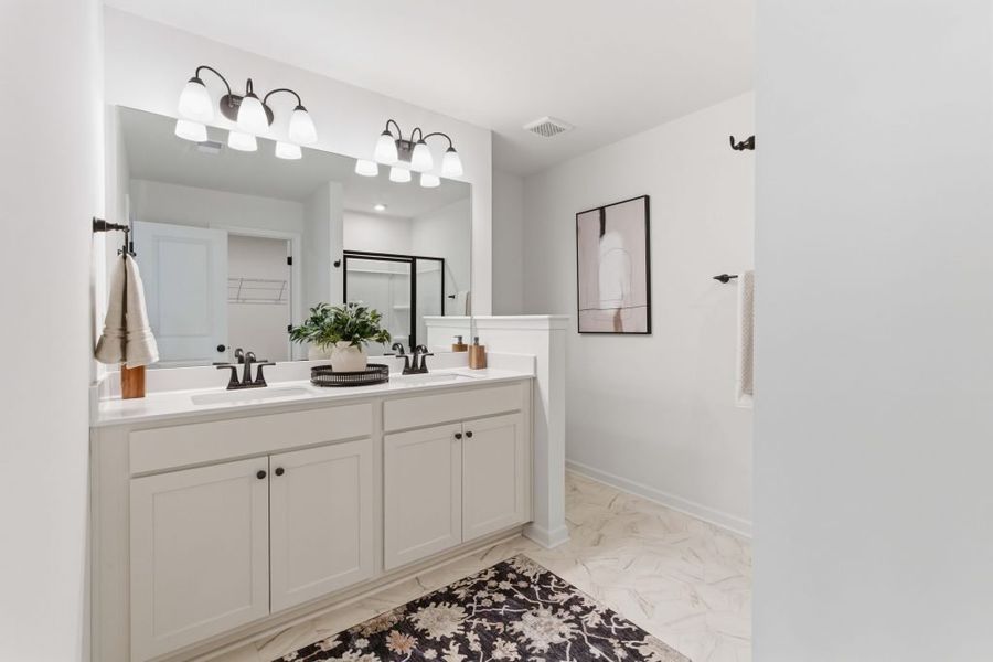 Furnished interior in a model home at Park Center Pointe in Austell (Image 16).