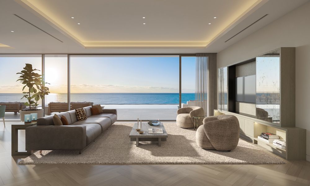 Furnished interior in a model home at Rosewood Residences Hillsboro Beach in Hillsboro Beach (Image 9).