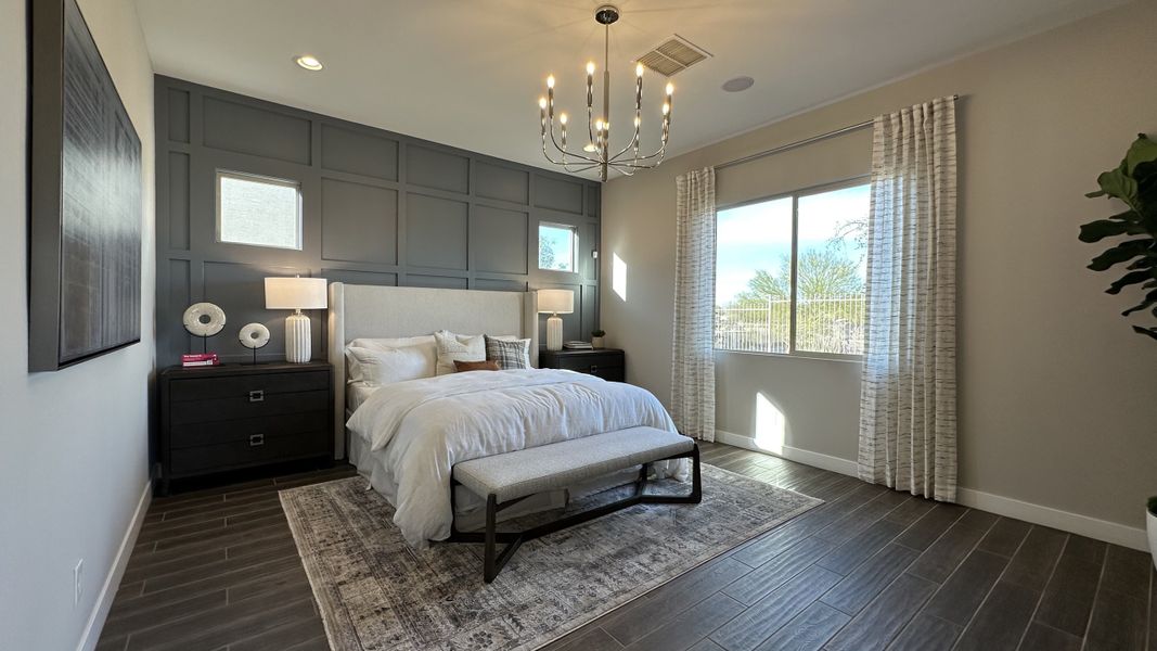 Furnished interior in a model home at CantaMia at Estrella 55+ in Goodyear (Image 34).