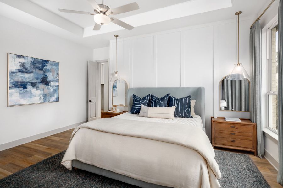 Furnished interior in a model home at Palmera Ridge in Leander (Image 25).