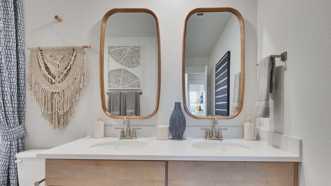 Furnished interior in a model home at Calumet in Jarrell (Image 26).