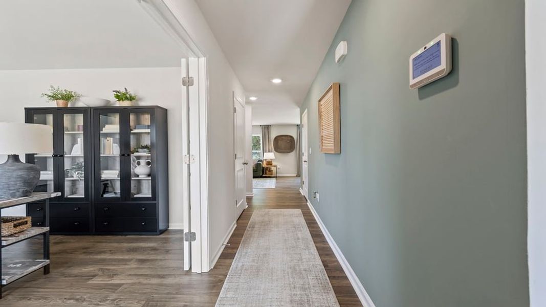 Furnished interior in a model home at Harrier Point in Woodruff (Image 3).
