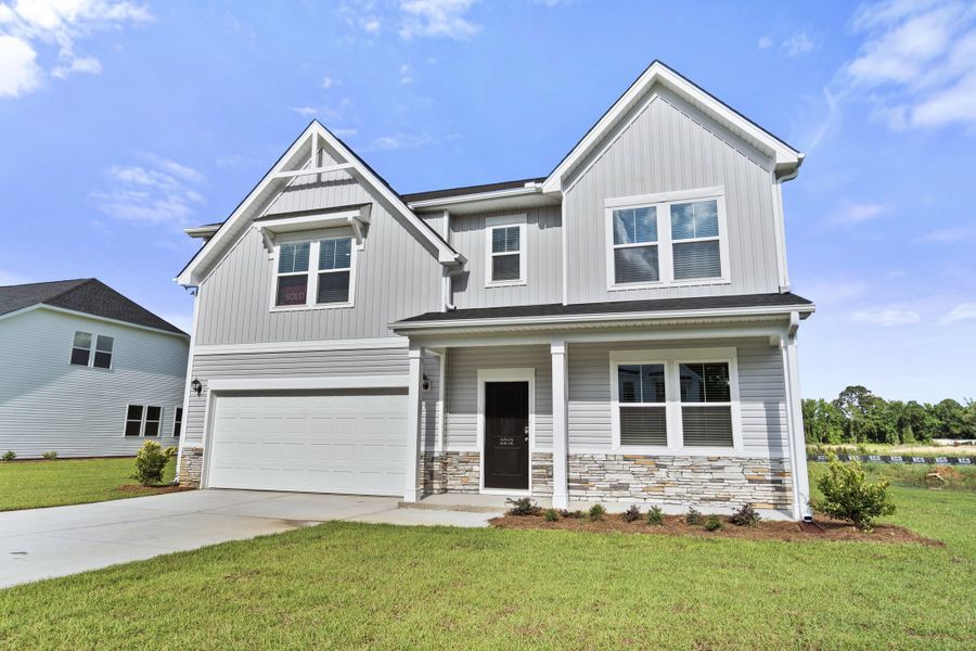 Front exterior of a home in the Pandora's Path community, located in Florence, SC (Image 4). Front exterior of a home in the Pandora's Path community, located in Florence, SC (Image 4).