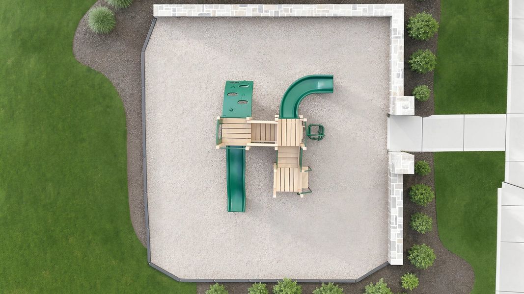 Aerial view of playground