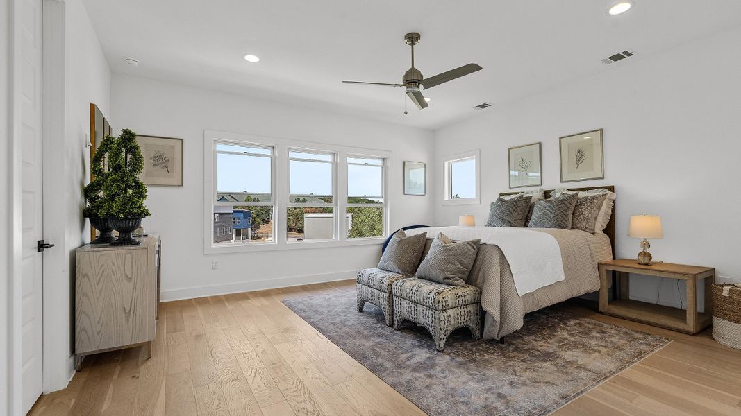 Furnished interior in a model home at The Park at Sunridge in Austin (Image 34).