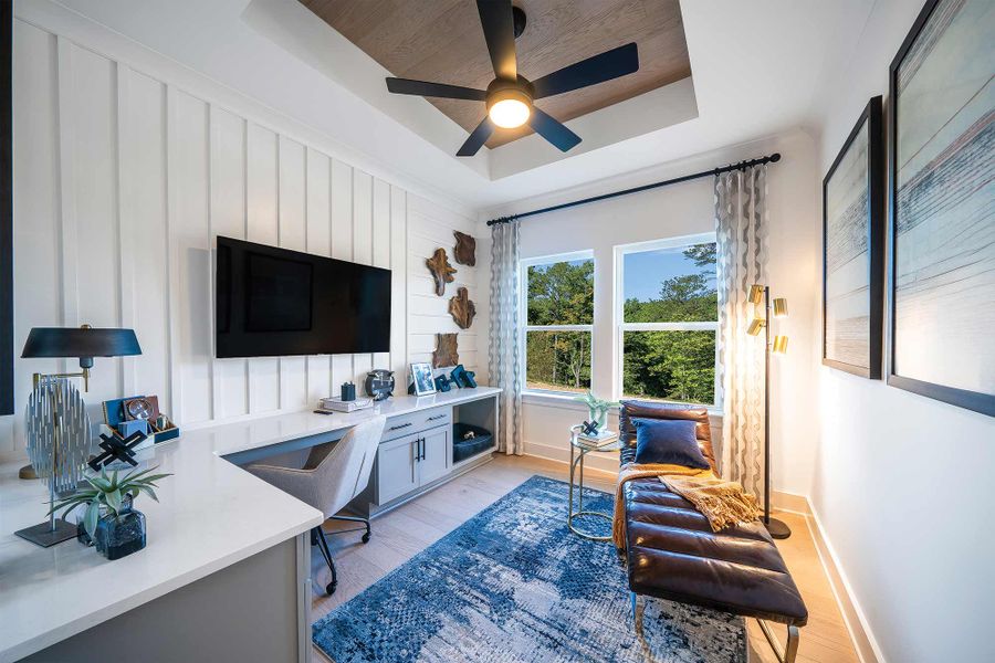 Furnished interior in a model home at Wade Farm in McDonough (Image 7).