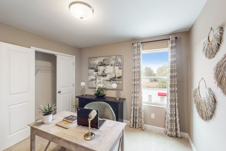 Furnished interior in a model home at Watkins Grove in Raleigh (Image 3).