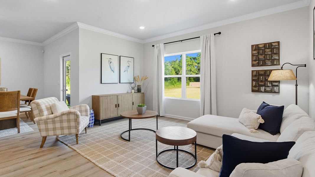 Furnished interior in a model home at Misting Springs in Crawfordville (Image 18).
