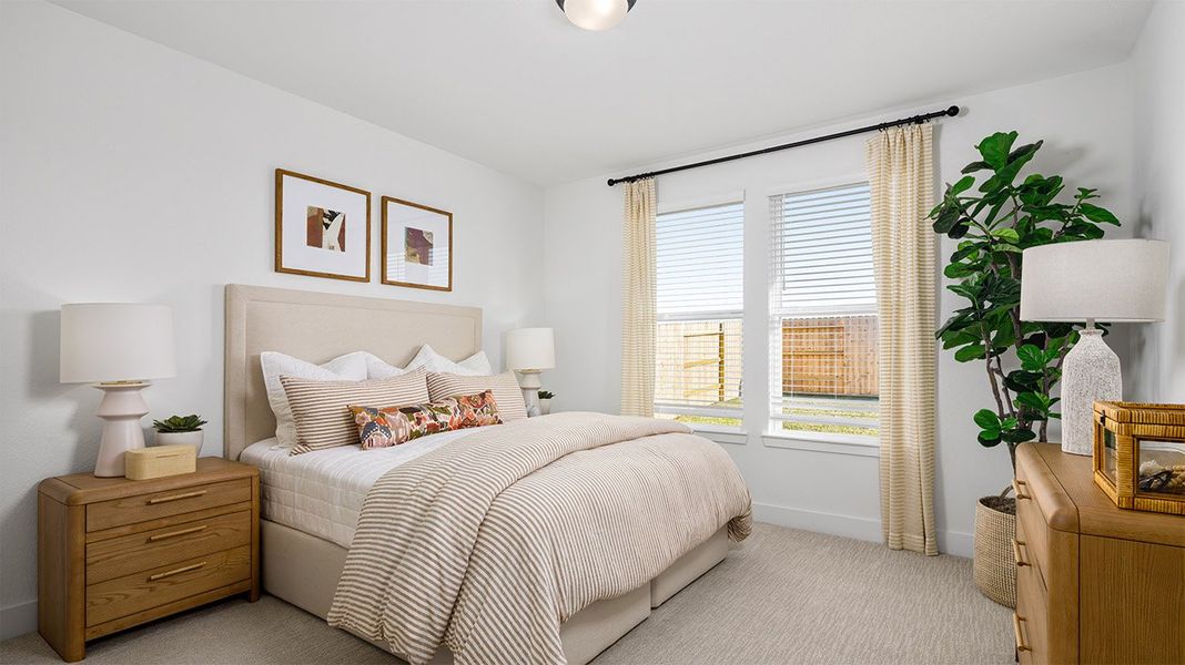 Furnished interior in a model home at The Canopies in Splendora (Image 8).