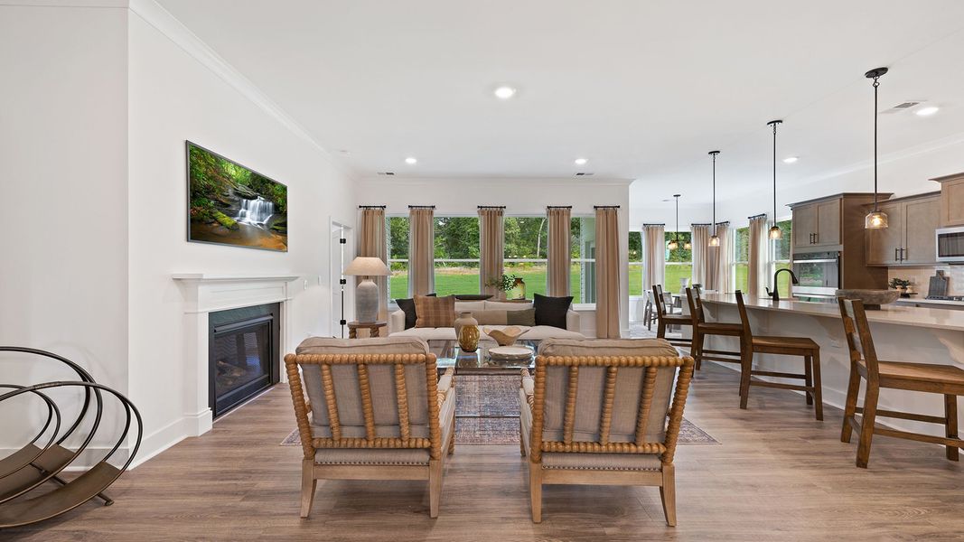 Furnished interior in a model home at Seven Oaks in Greenwood (Image 9).