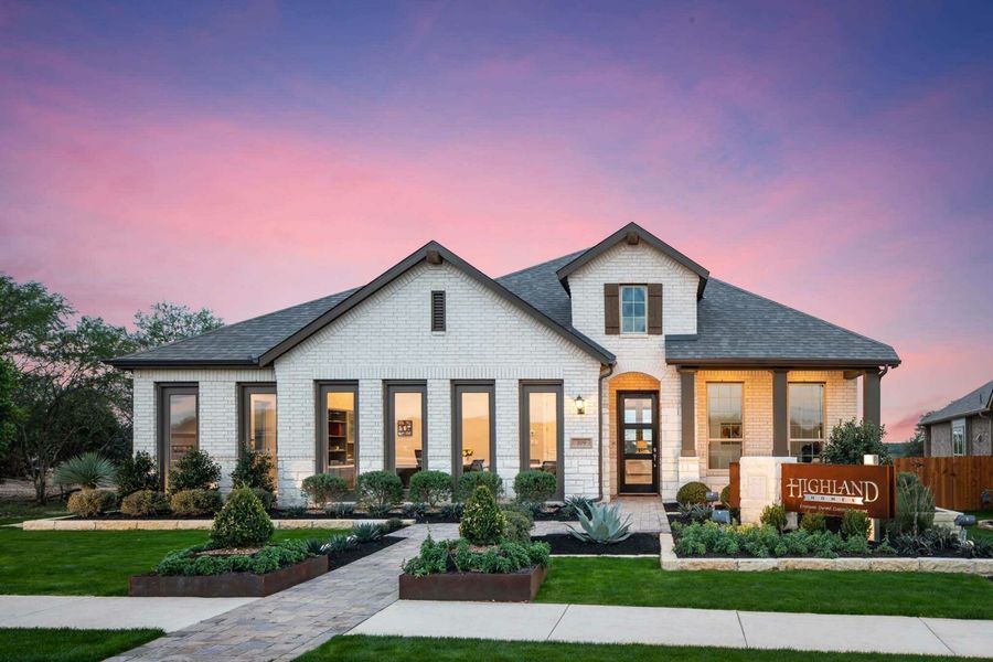 Front exterior of a home in the La Cima: 70ft. lots community, located in San Marcos, TX (Image 14).
