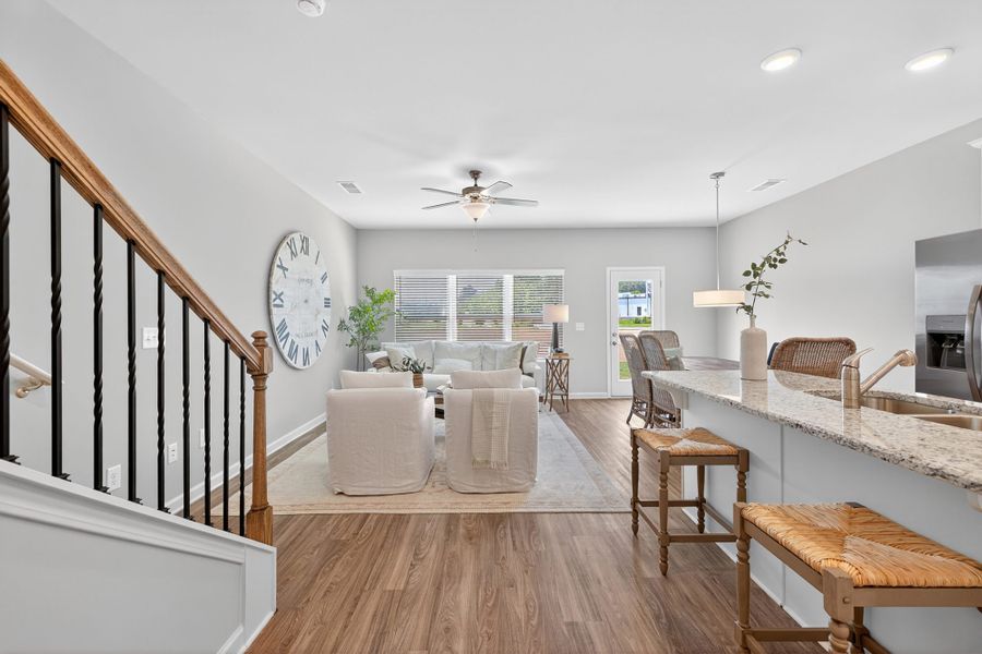 Furnished interior in a model home at The Reserve at Clocktower in Douglasville (Image 8).