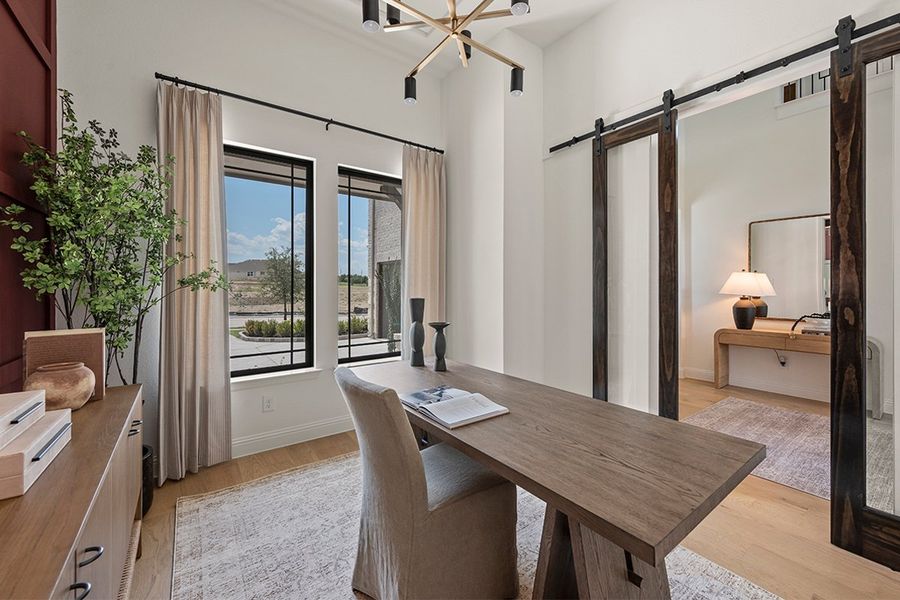 Furnished interior in a model home at Park Hills in Rockwall (Image 11). Furnished interior in a model home at Park Hills in Rockwall (Image 11).