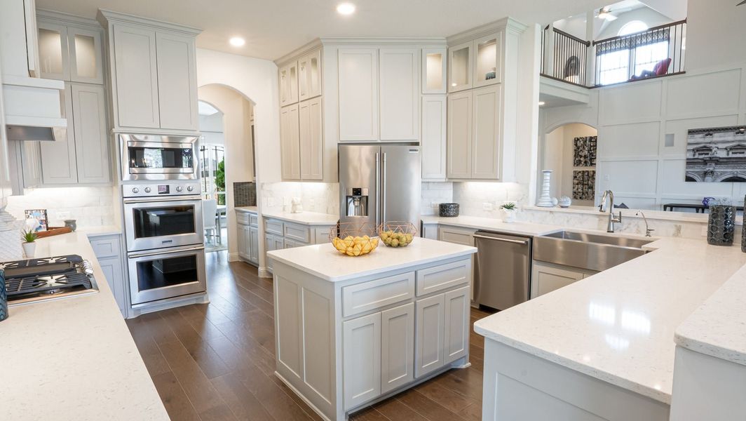 Furnished interior in a model home at La Frontera in Fort Worth (Image 4).