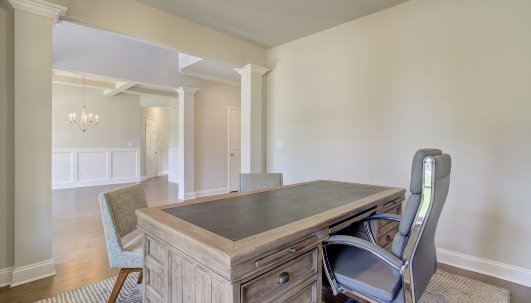 Furnished interior in a model home at Cove Lake Estates in Conley (Image 12).