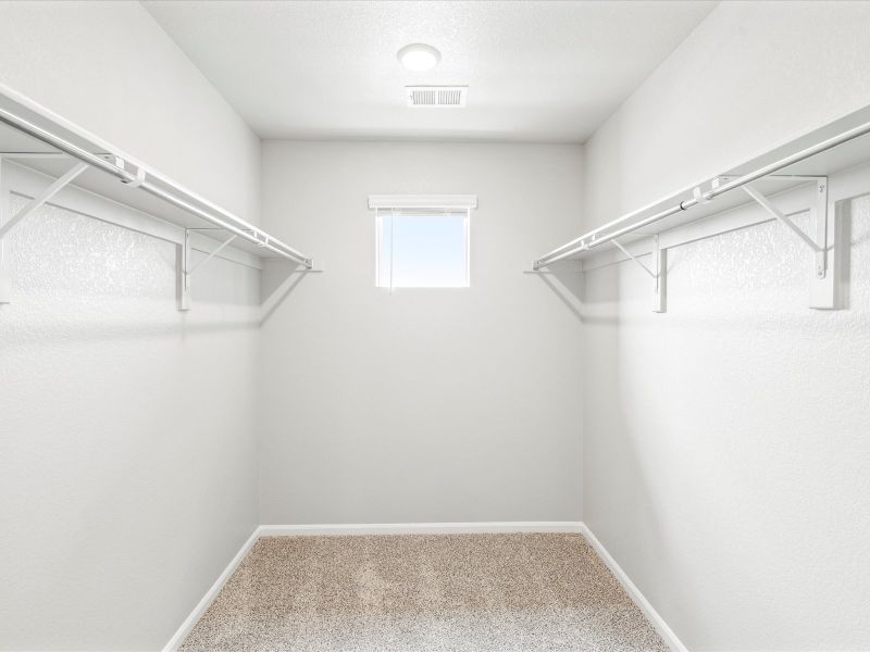 Closet in the Orchard floorplan at a Meritage Homes community in Aurora, CO.