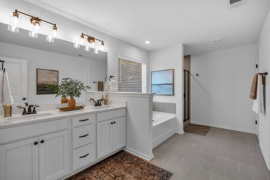 Furnished interior in a model home at The Overlook at Factory Shoals in Mableton (Image 20). Furnished interior in a model home at The Overlook at Factory Shoals in Mableton (Image 20).