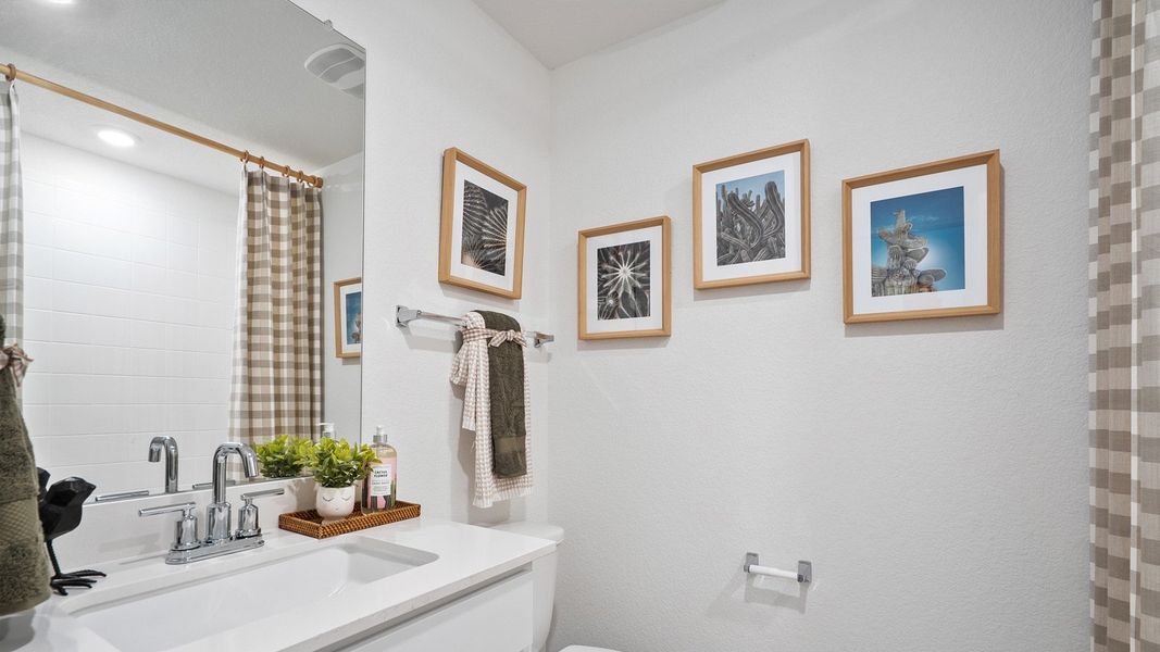 Furnished interior in a model home at Rosenbusch Ranch in Leander (Image 93).