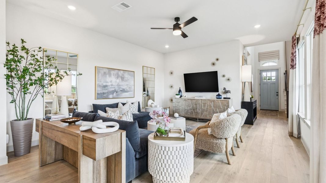 Furnished interior in a model home at The Heights at Uptown in Celina (Image 15).