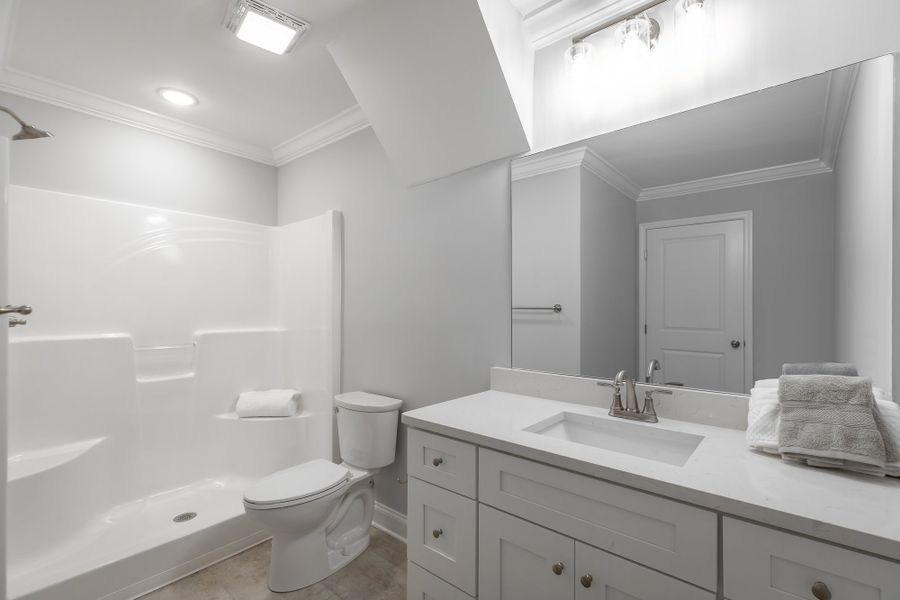 Furnished interior in a model home at The Exuma in Ooltewah (Image 36).
