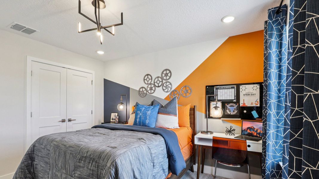 Lakeside at Satilla Model Home Second Bedroom in the Mangrove Floor Plan by DRB Homes